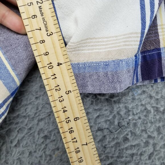 Wrangler Shirt Mens Large Blue Plaid Vintage Lightweight Pearl Snap - Picture 6 of 9